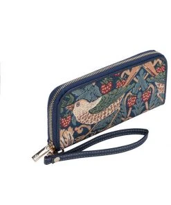 New In Tapestry Bags Morris Strawberry Thief Wallet Blue