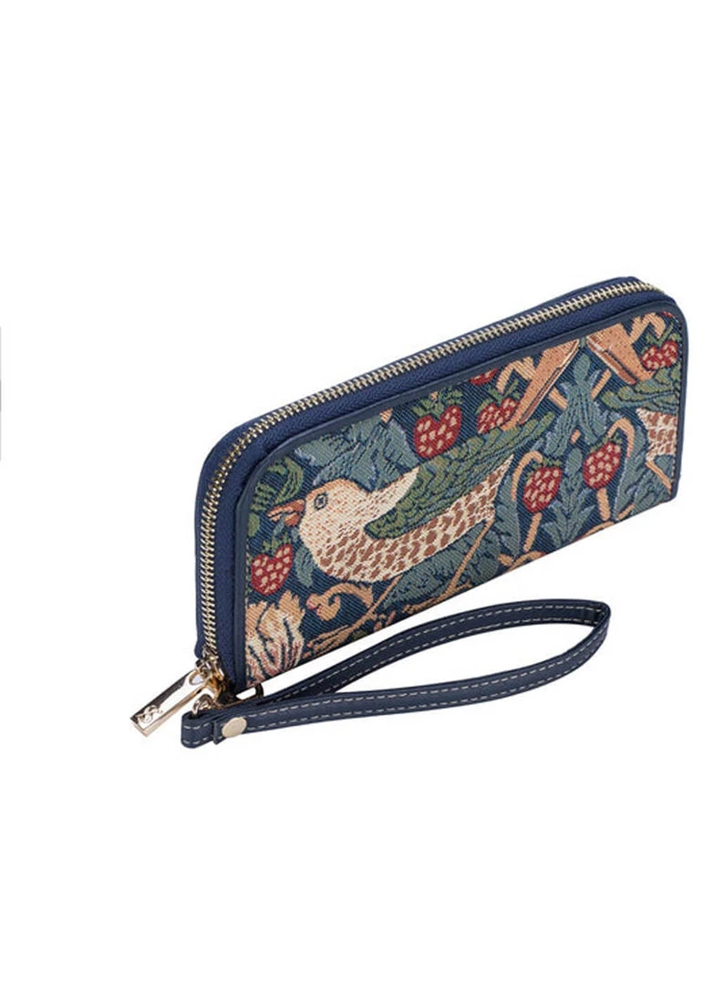 New In Tapestry Bags Morris Strawberry Thief Wallet Blue