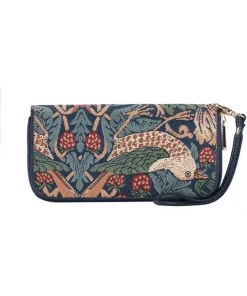 New In Tapestry Bags Morris Strawberry Thief Wallet Blue