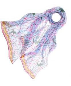 New In Tapestry Bags Crane Blossom And Swallow Genuine Silk Scarf