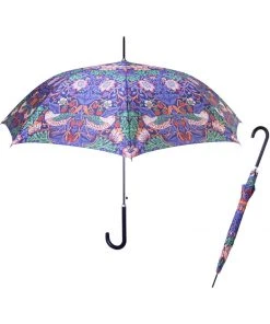 Tapestry Bags Strawberry Thief Stick Umbrella Blue