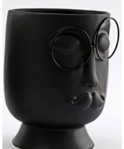 Temerity Jones Monochrome Man Planter Black
