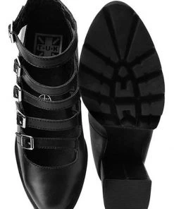 T.U.K Rockstar Platform Mary Jane Vegan Pumps Black