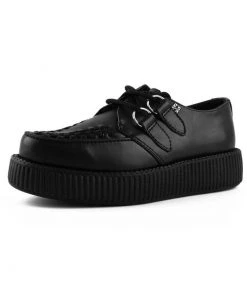 New In T.U.K Unisex Viva Mondo Creeper Leather Black