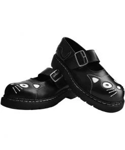 New In T.U.K Vegan Anarchic Mary Jane Kitty Black