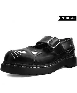 New In T.U.K Vegan Anarchic Mary Jane Kitty Black