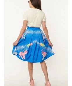 Unique Vintage X My Little Pony Main Attraction 50's Swing Skirt Blue New In