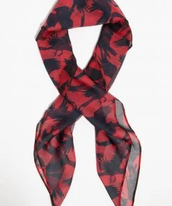 New In Unique Vintage X Hitchcock The Birds Scarf Red
