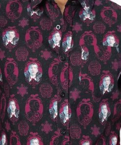 New In Unique Vintage X Universal Monsters Mens Dracula Portrait Shirt Black