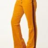 New In Unique Vintage Smak Parlour Picket Line Corduroy Flared 70's Trousers Mustard
