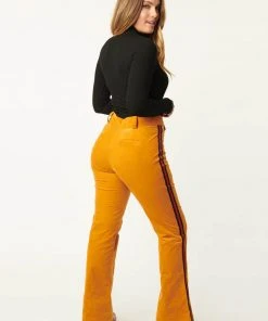 New In Unique Vintage Smak Parlour Picket Line Corduroy Flared 70's Trousers Mustard