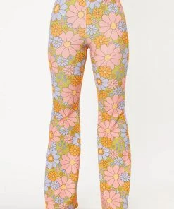 Unique Vintage Smak Parlour Find Your Flare Daisy 60's Trousers Green New In