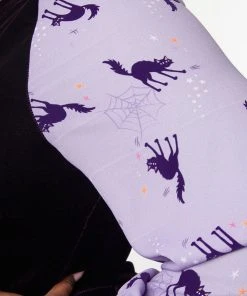 Unique Vintage Smak Parlour She.E.O. Scaredy Cat 60's A-Line Dress Black Purple