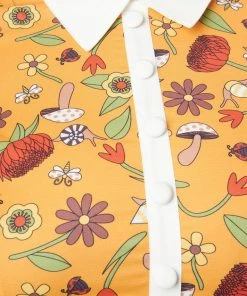 Unique Vintage Smak Parlour Garden Party 60's A-Line Dress Mustard