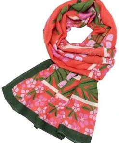 New In Vendula London Animal Park Scarf Lemur Pink