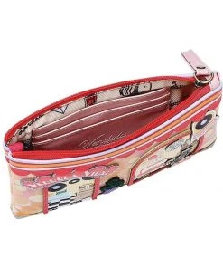 New In Vendula London Vinyl Zipper Coin Purse Wallet Multi