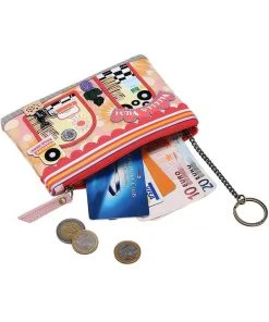 New In Vendula London Vinyl Zipper Coin Purse Wallet Multi