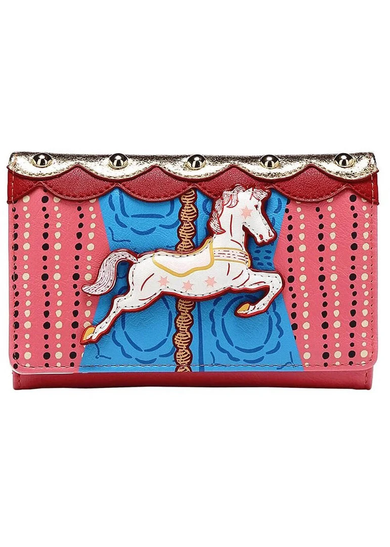 New In Vendula London Heritage Edwardian Pier Carousel Wallet Small Multi