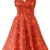 Victory Parade Sissy Warrata 50's Swing Dress Red New In