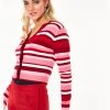 New In Voodoo Vixen Day Stripe 50's Cardigan Multicolour