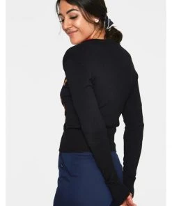 New In Voodoo Vixen Ginny Woodland 40's Cardigan Black