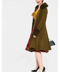 Voodoo Vixen Erin 40's Coat Olive Green