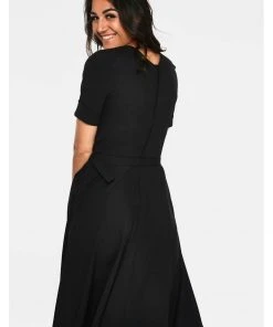 New In Voodoo Vixen Lucia 50's Midi Swing Dress Black