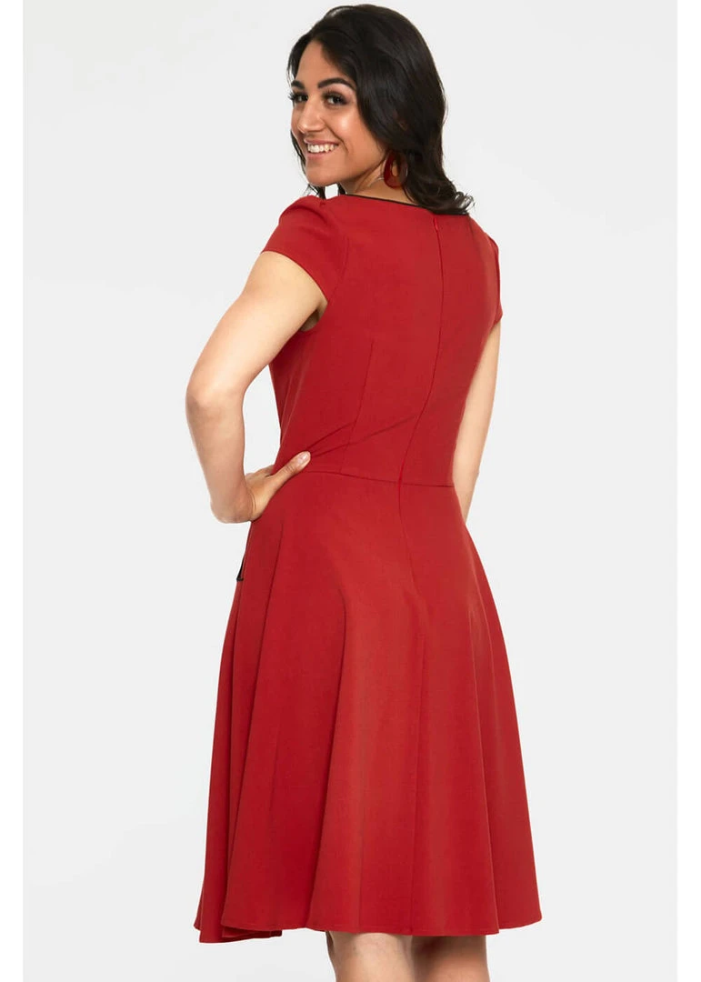 Voodoo Vixen Connie 50's Swing Dress Red