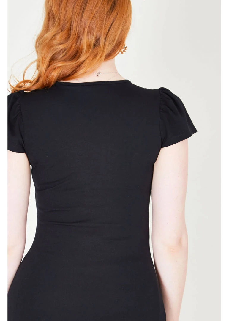 Voodoo Vixen Debbie Daisy 60's Top Black New In