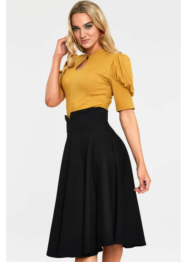 New In Voodoo Vixen Dita Teese Keyhole 50's Top Musterd