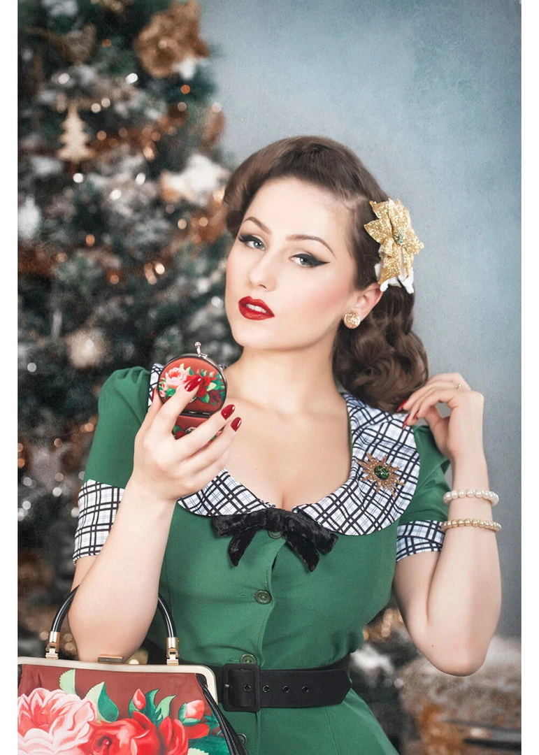 Woody Ellen Paris 50's Compact Mirror New In