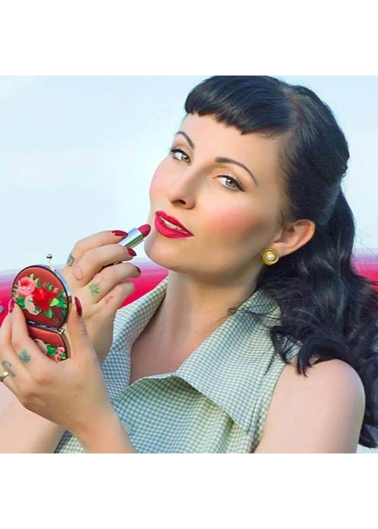 Woody Ellen Paris 50's Compact Mirror New In