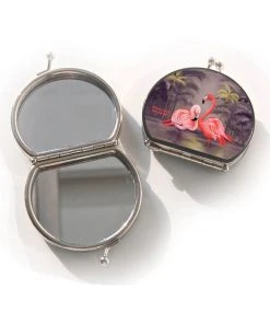 Woody Ellen Flamingo 50's Compact Mirror New In