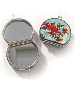 New In Woody Ellen Robin 50's Compact Mirror