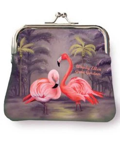 New In Woody Ellen Flamingo 50's Coin Purse