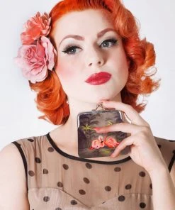 New In Woody Ellen Flamingo 50's Coin Purse